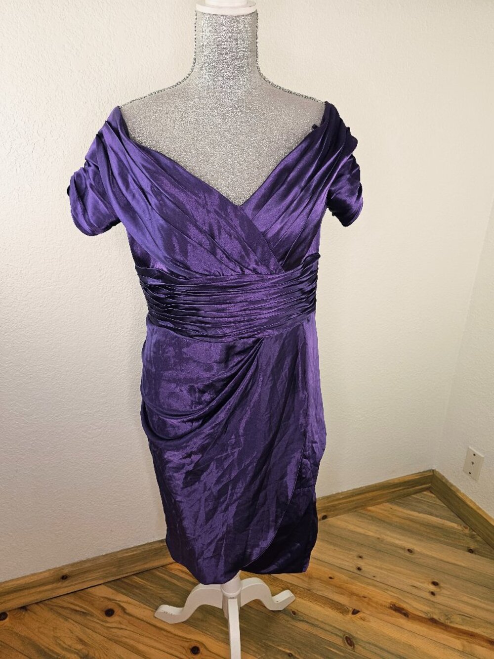 Robert Bullock Purple Satin Bridesmaid Dress Size 18